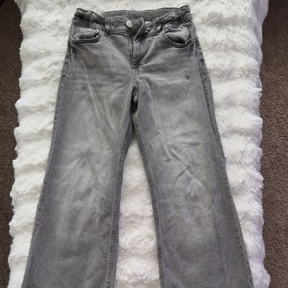 H&M Gray Kids Wide-Leg Jeans
